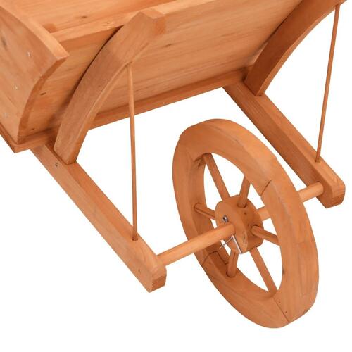 Plantekasse 128x45,5x43 cm trillebørsdesign massivt fyr