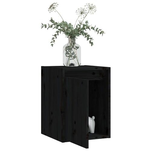 Vægskab 30x30x40 cm massivt fyrretræ sort
