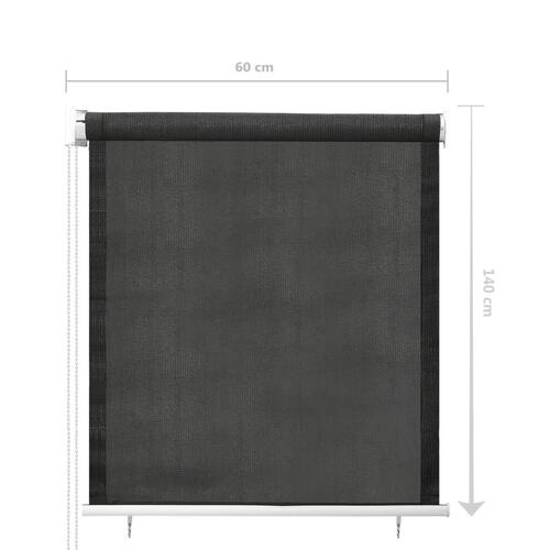 Udendørs rullegardin 60x140 cm antracitgrå