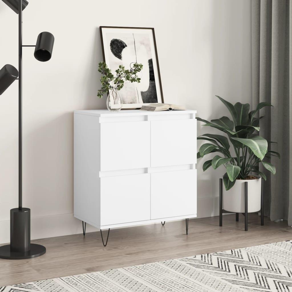 Skænk 60x35x70 cm konstrueret træ hvid