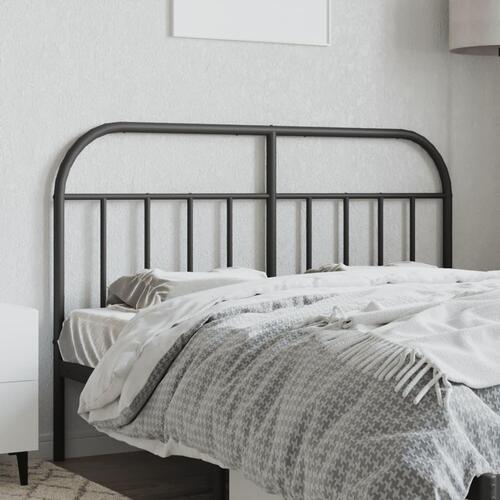 Sengegavl 150 cm metal sort