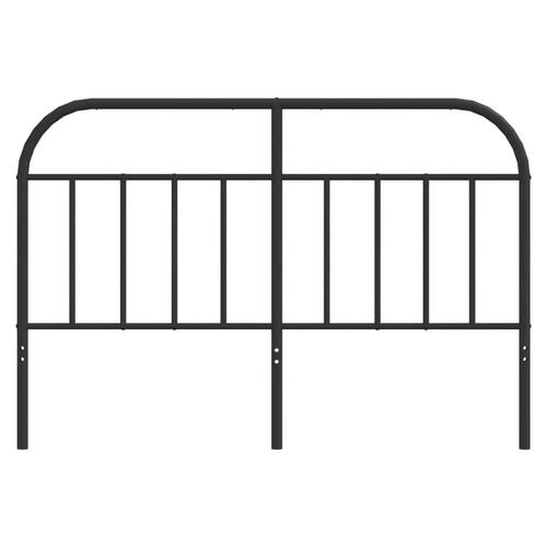 Sengegavl 150 cm metal sort