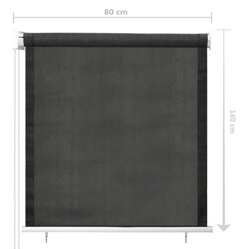 Udendørs rullegardin 80x140 cm antracitgrå