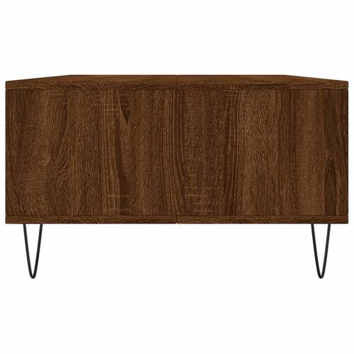 Sofabord 104x60x35 cm konstrueret træ brun egetræsfarve
