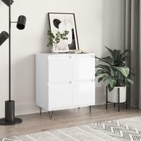 Skænk 60x35x70 cm konstrueret træ hvid højglans