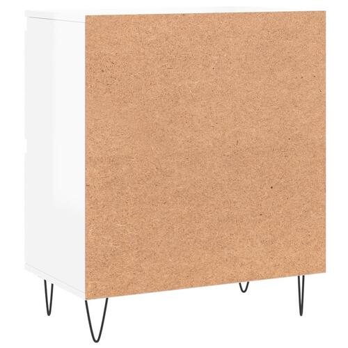 Skænk 60x35x70 cm konstrueret træ hvid højglans