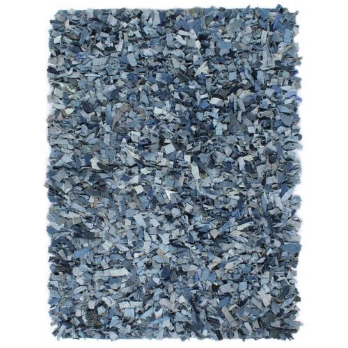 Shaggy tæppe denim 120 x 170 cm blå