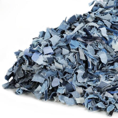 Shaggy tæppe denim 120 x 170 cm blå