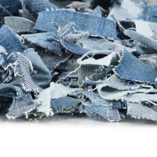 Shaggy tæppe denim 120 x 170 cm blå