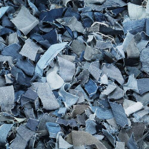 Shaggy tæppe denim 120 x 170 cm blå