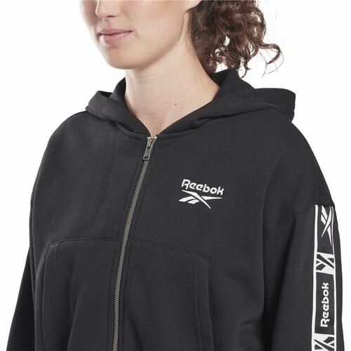 Sportsjakke til damer Reebok Tape Pack Full Zip Sort L