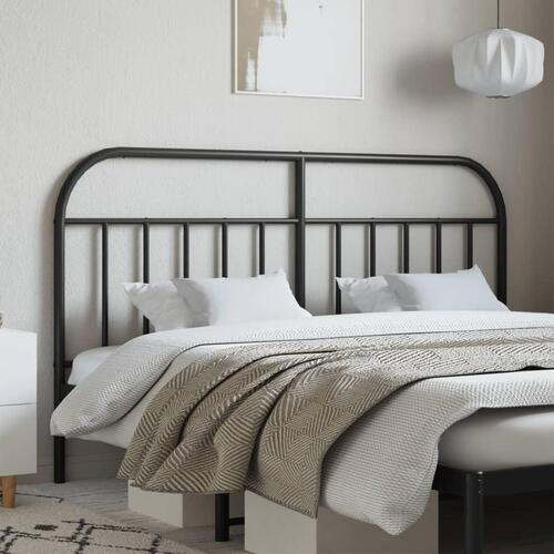 Sengegavl 180 cm metal sort
