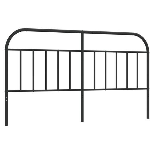 Sengegavl 180 cm metal sort