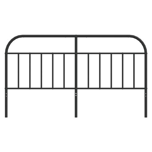 Sengegavl 180 cm metal sort