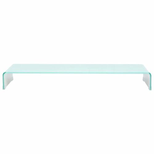 Tv-stativ/skærmforhøjer 100x30x13 cm glas grøn