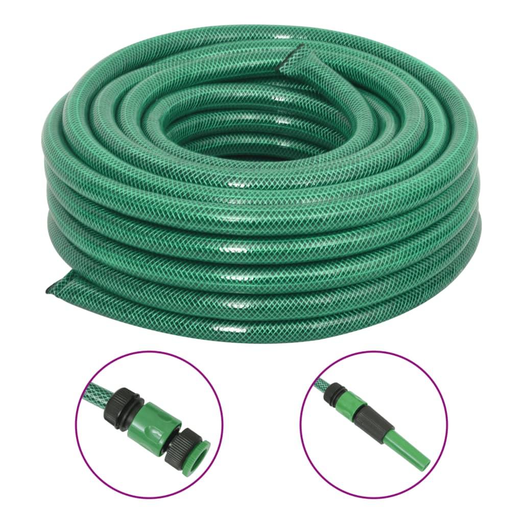 Haveslange med tilbehørssæt 0,75" 10 m PVC grøn