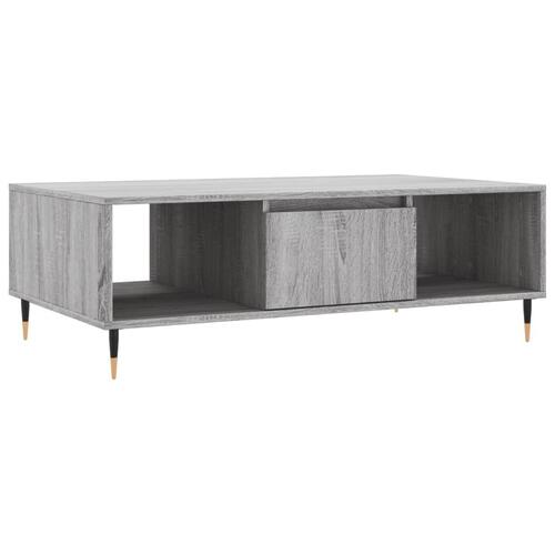 Sofabord 104x60x35 cm konstrueret træ grå sonoma-eg