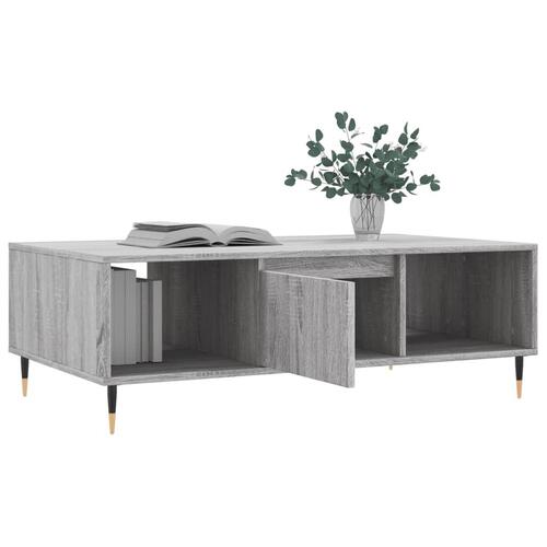 Sofabord 104x60x35 cm konstrueret træ grå sonoma-eg
