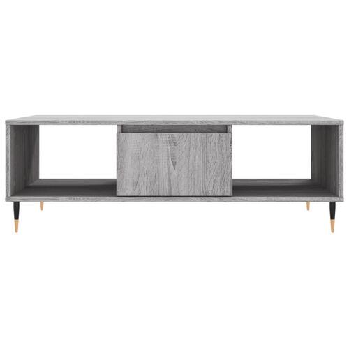 Sofabord 104x60x35 cm konstrueret træ grå sonoma-eg