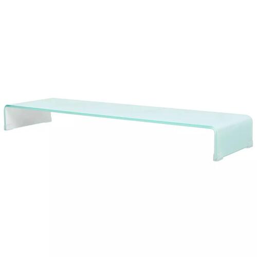 Tv-stativ/skærmforhøjer 110x30x13 cm glas grøn