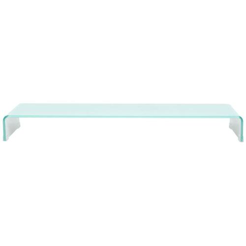 Tv-stativ/skærmforhøjer 110x30x13 cm glas grøn