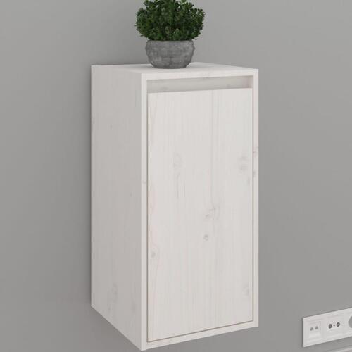 Vægskabe 2 stk. 30x30x60 cm massivt fyrretræ hvid