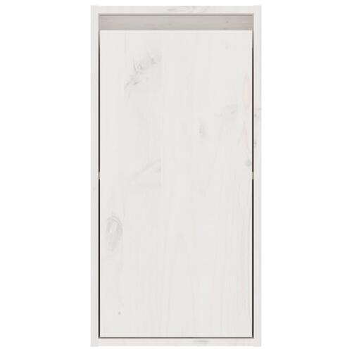 Vægskabe 2 stk. 30x30x60 cm massivt fyrretræ hvid