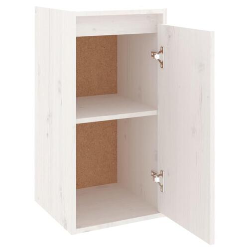 Vægskabe 2 stk. 30x30x60 cm massivt fyrretræ hvid