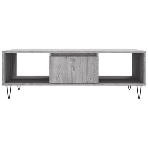 Sofabord 104x60x35 cm konstrueret træ grå sonoma-eg