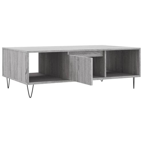 Sofabord 104x60x35 cm konstrueret træ grå sonoma-eg