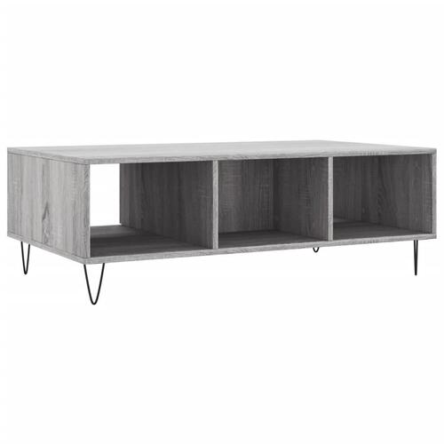 Sofabord 104x60x35 cm konstrueret træ grå sonoma-eg