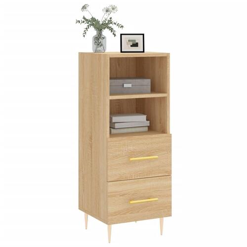 Skænk 34,5x34x90 cm konstrueret træ sonoma-eg
