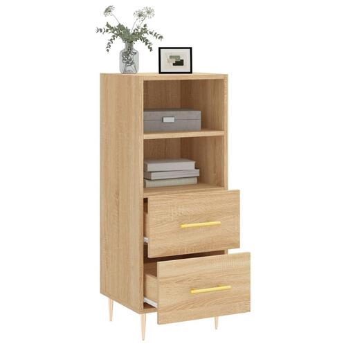 Skænk 34,5x34x90 cm konstrueret træ sonoma-eg