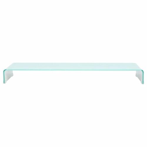 Tv-stativ/skærmforhøjer 120x30x13 cm glas grøn