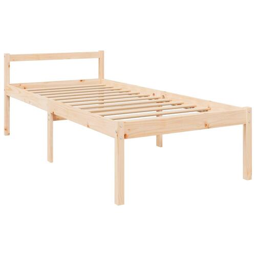 Seniorseng 90x200 cm massivt fyrretræ