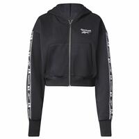 Sportsjakke til damer Reebok Tape Pack Full Zip Sort XS