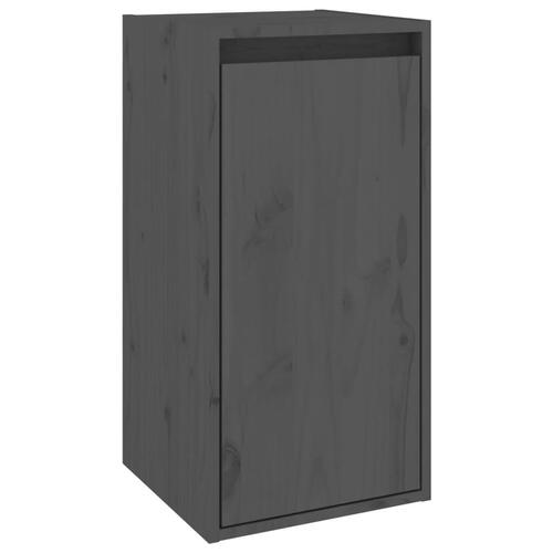 Vægskab 30x30x60 cm massivt fyrretræ grå