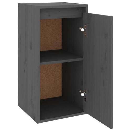 Vægskab 30x30x60 cm massivt fyrretræ grå