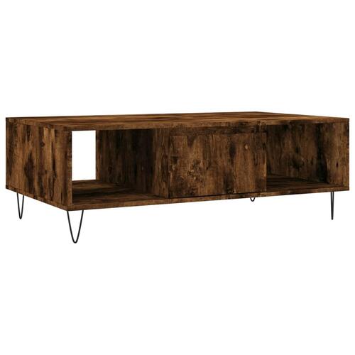 Sofabord 104x60x35 cm konstrueret træ røget egetræsfarve
