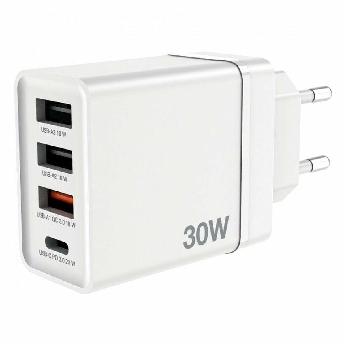 Verbatim CHR-30EU2 vægoplader 30 W med USB-C og USB-A