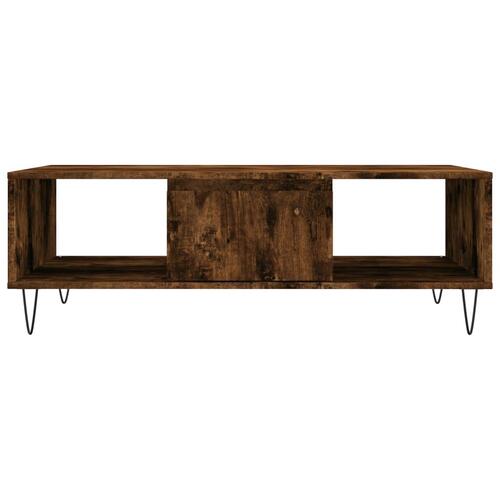 Sofabord 104x60x35 cm konstrueret træ røget egetræsfarve