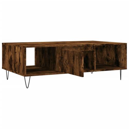Sofabord 104x60x35 cm konstrueret træ røget egetræsfarve