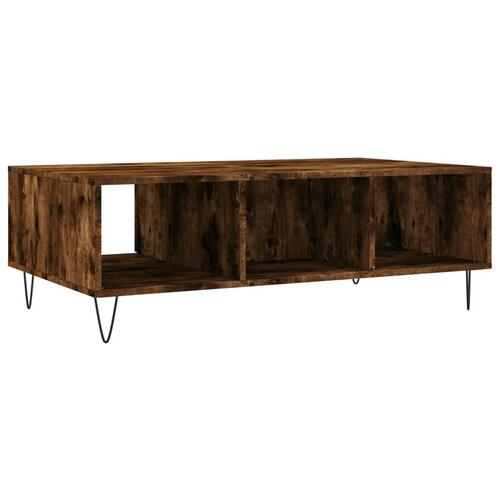 Sofabord 104x60x35 cm konstrueret træ røget egetræsfarve
