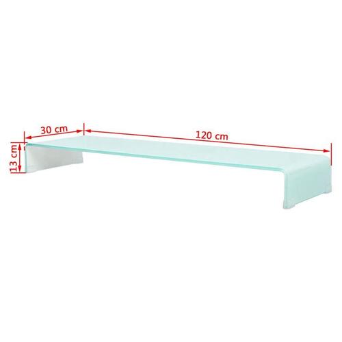 Tv-stativ/skærmforhøjer 120x30x13 cm glas grøn