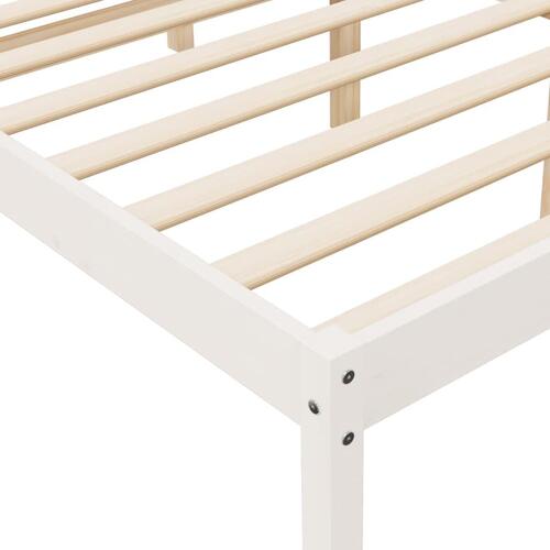 Seniorseng 90x200 cm massivt fyrretræ hvid