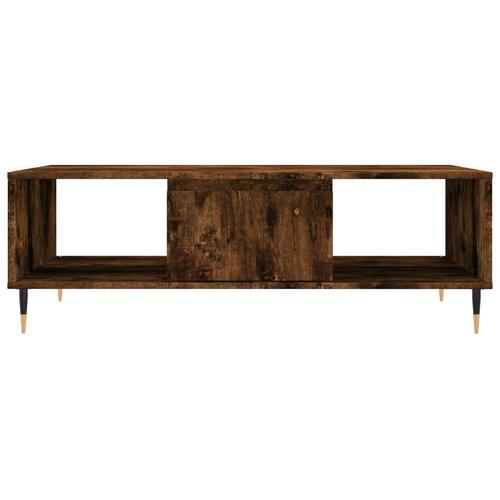 Sofabord 104x60x35 cm konstrueret træ røget egetræsfarve