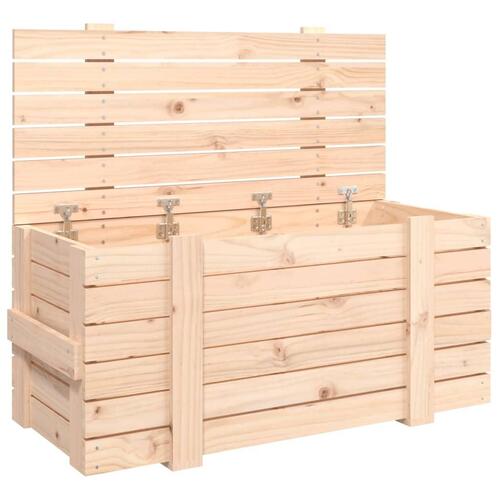 Opbevaringskasse 91x40,5x42 cm massivt fyrretræ