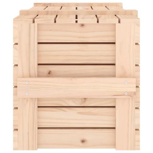 Opbevaringskasse 91x40,5x42 cm massivt fyrretræ