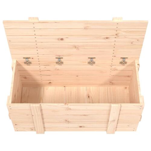Opbevaringskasse 91x40,5x42 cm massivt fyrretræ