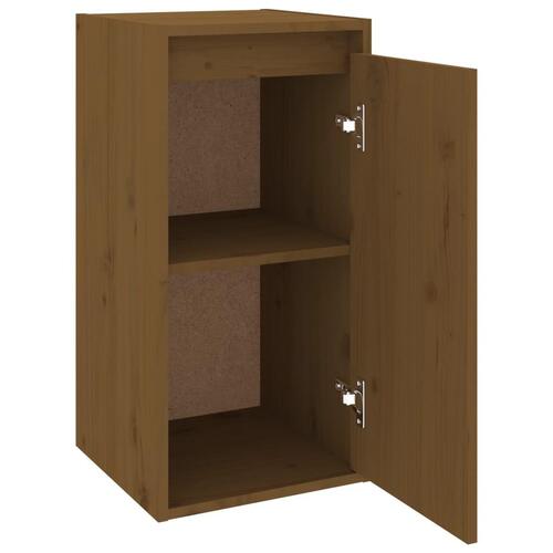 Vægskab 30x30x60 cm massivt fyrretræ gyldenbrun